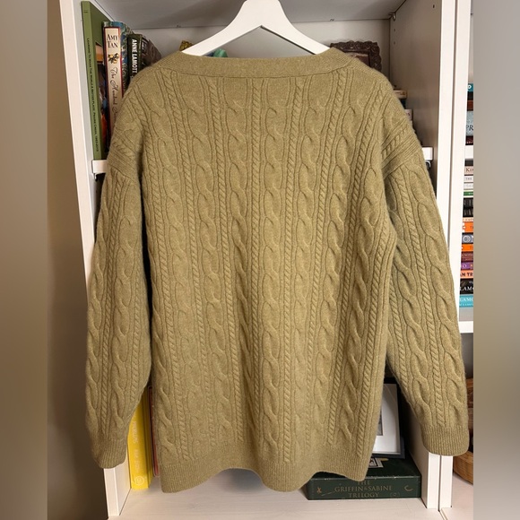 Garnet Hill Cashmere Cable Knit Cardigan. Size XS - Picture 7 of 9